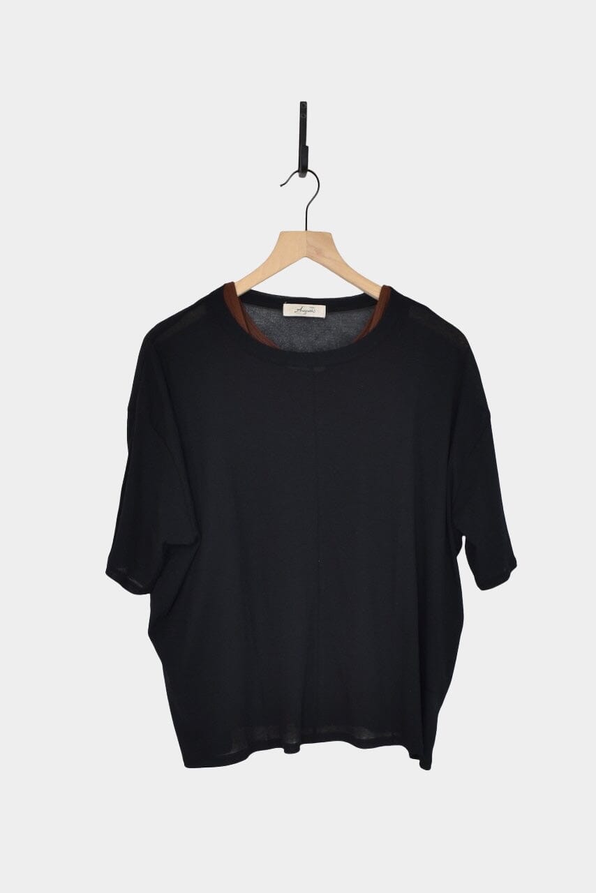 Ichi Antiquités | T-Shirt and Tanktop Set In Brown x Black - SHOP YUCCA Shirts & Tops ICHI ANTIQUITÉS - YUCCA, Artistic clothing for women, boutique near me, boutique stores near me, capsule wardrobe, fashion for women over 50.