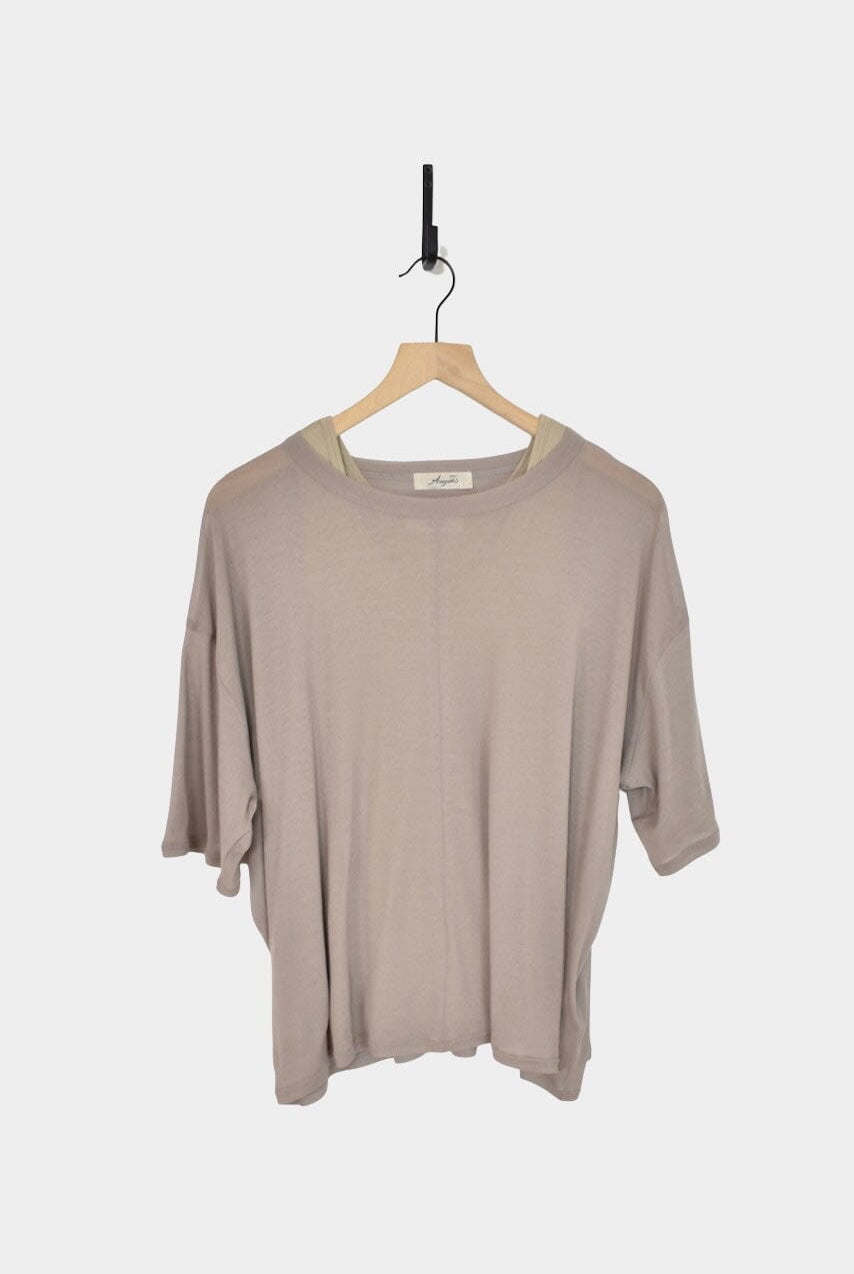 Ichi Antiquités | T-Shirt and Tanktop Set In Beige x Greige - SHOP YUCCA Shirts & Tops ICHI ANTIQUITÉS - YUCCA, Artistic clothing for women, boutique near me, boutique stores near me, capsule wardrobe, fashion for women over 50.