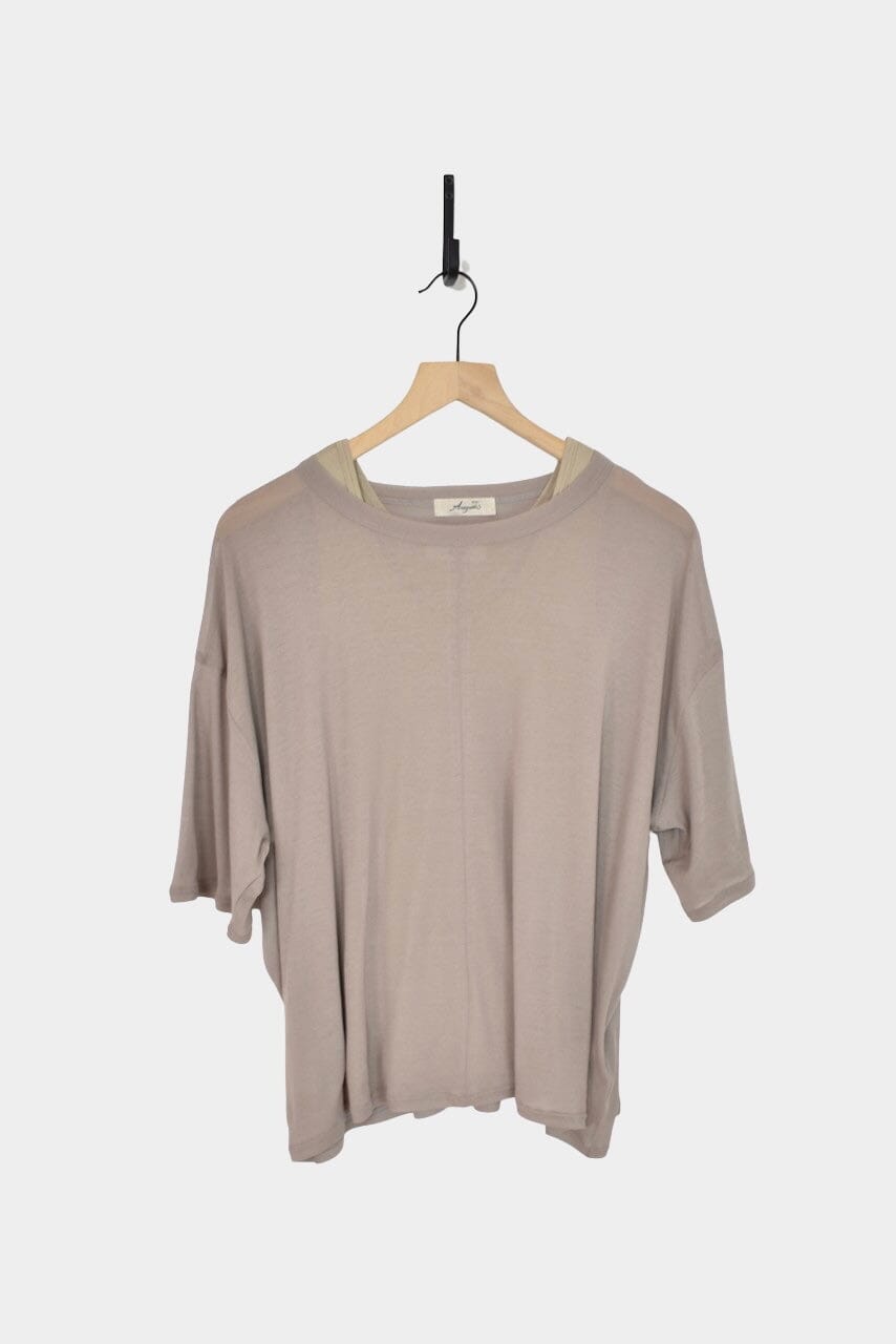 Ichi Antiquités | T-Shirt and Tanktop Set In Beige x Greige - SHOP YUCCA Shirts & Tops ICHI ANTIQUITÉS - YUCCA, Artistic clothing for women, boutique near me, boutique stores near me, capsule wardrobe, fashion for women over 50.