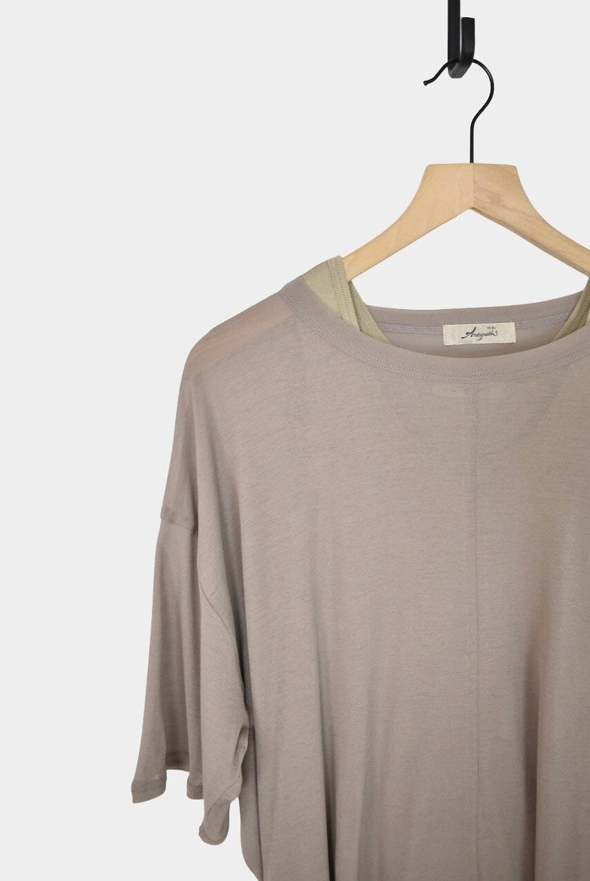 Ichi Antiquités | T-Shirt and Tanktop Set In Beige x Greige - SHOP YUCCA Shirts & Tops ICHI ANTIQUITÉS - YUCCA, Artistic clothing for women, boutique near me, boutique stores near me, capsule wardrobe, fashion for women over 50.