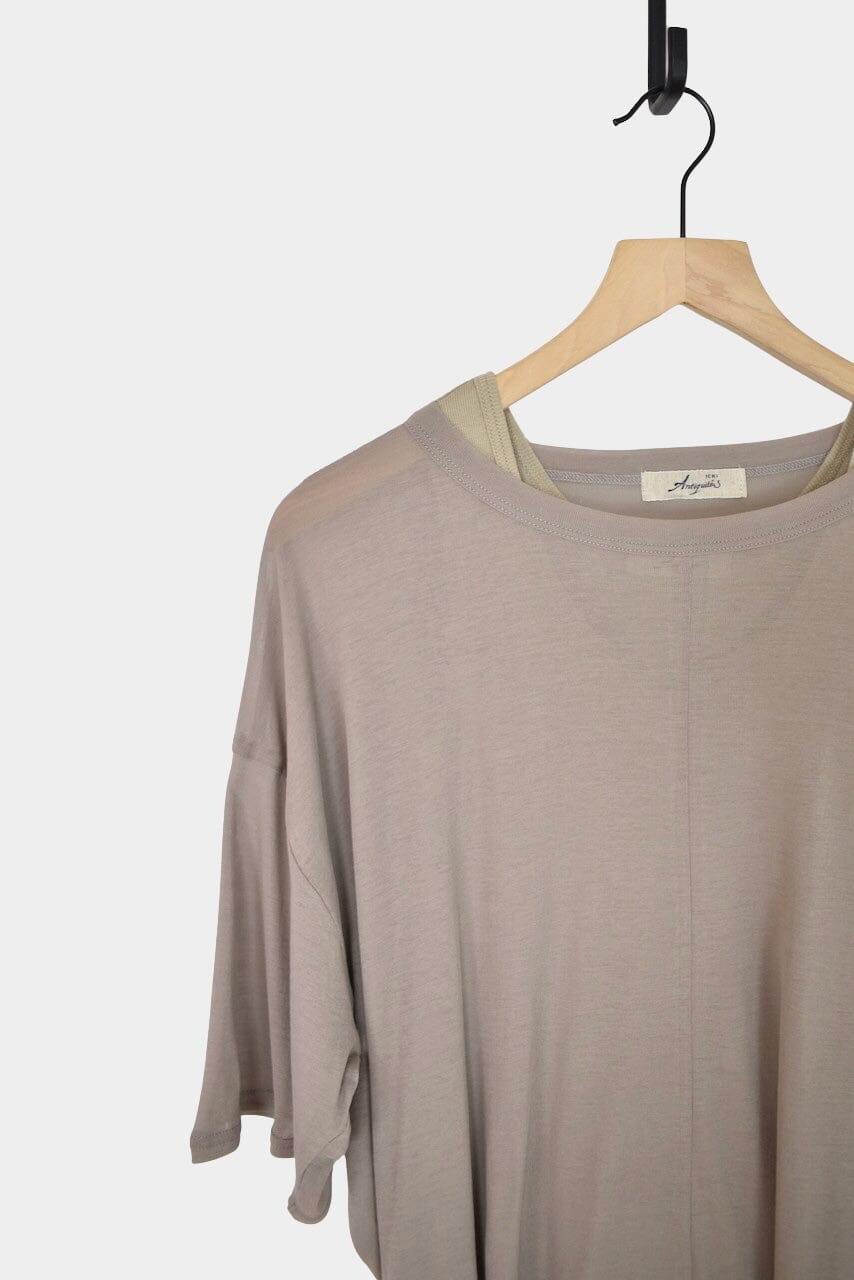 Ichi Antiquités | T-Shirt and Tanktop Set In Beige x Greige - SHOP YUCCA Shirts & Tops ICHI ANTIQUITÉS - YUCCA, Artistic clothing for women, boutique near me, boutique stores near me, capsule wardrobe, fashion for women over 50.