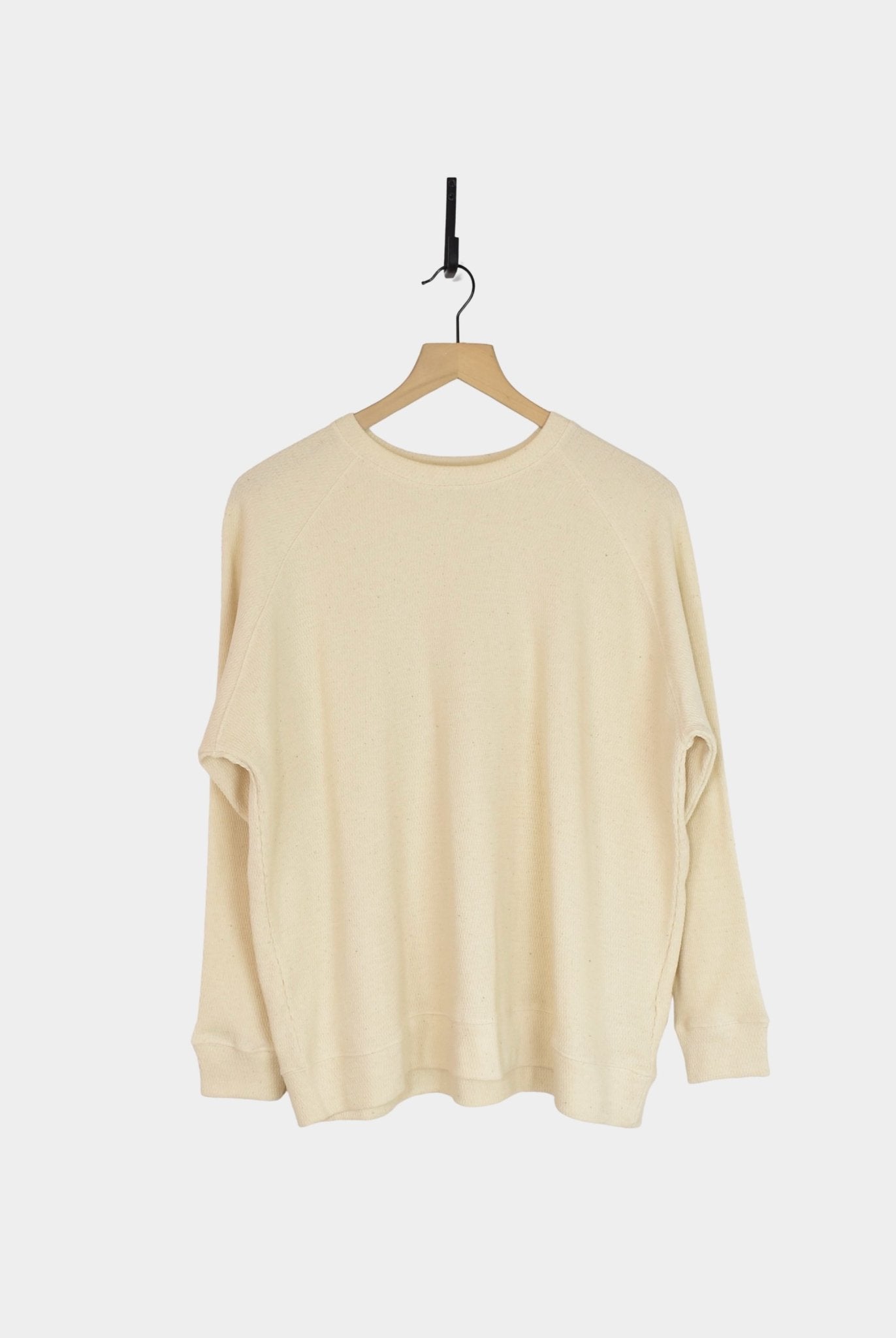 Ichi Antiquites - Thermal Knit Cotton Pullover - Natural - Tops & Tees - YUCCA, ageless fashion, at the moment clothes.