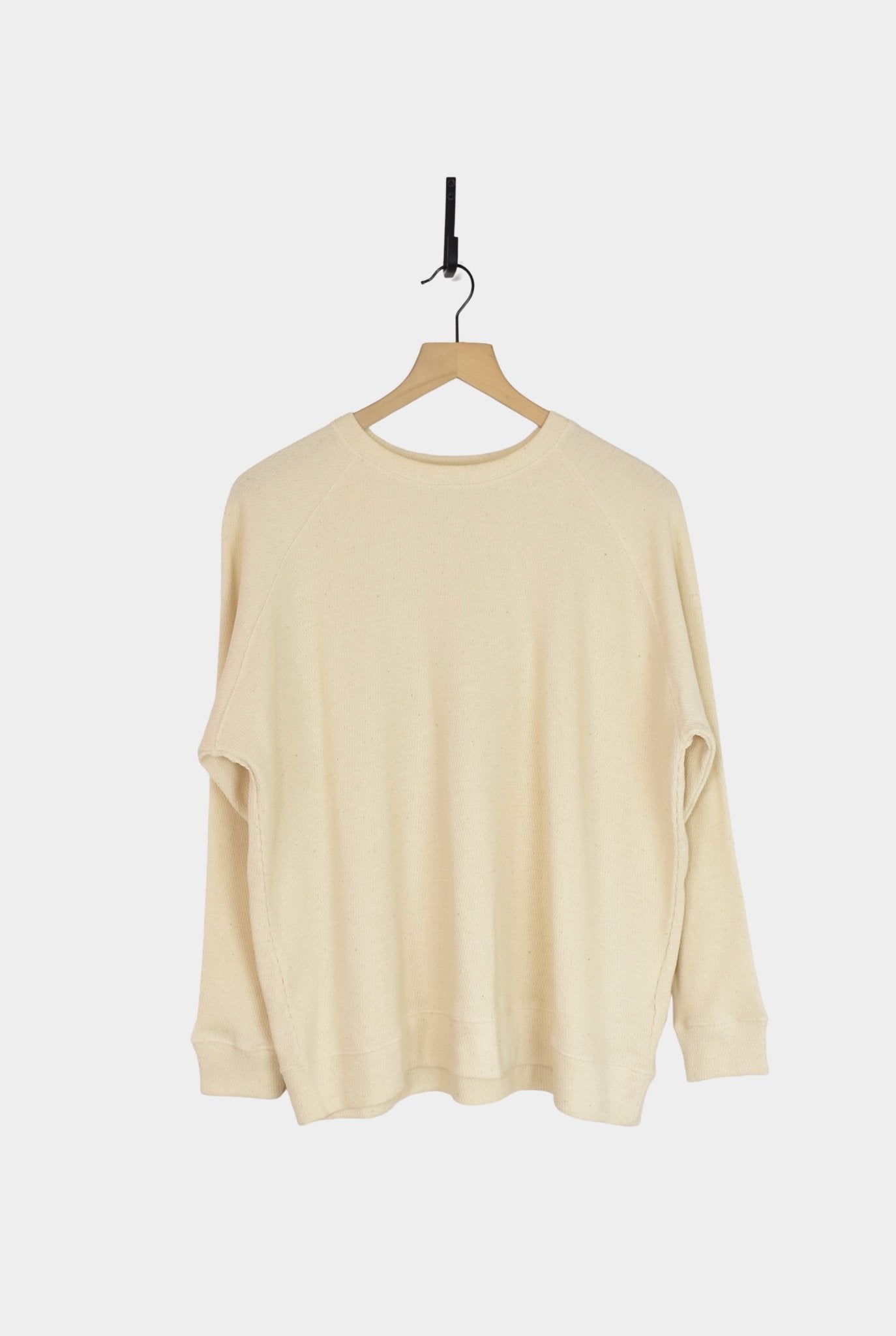 Ichi Antiquites - Thermal Knit Cotton Pullover - Natural - Tops & Tees - YUCCA, ageless fashion, at the moment clothes.