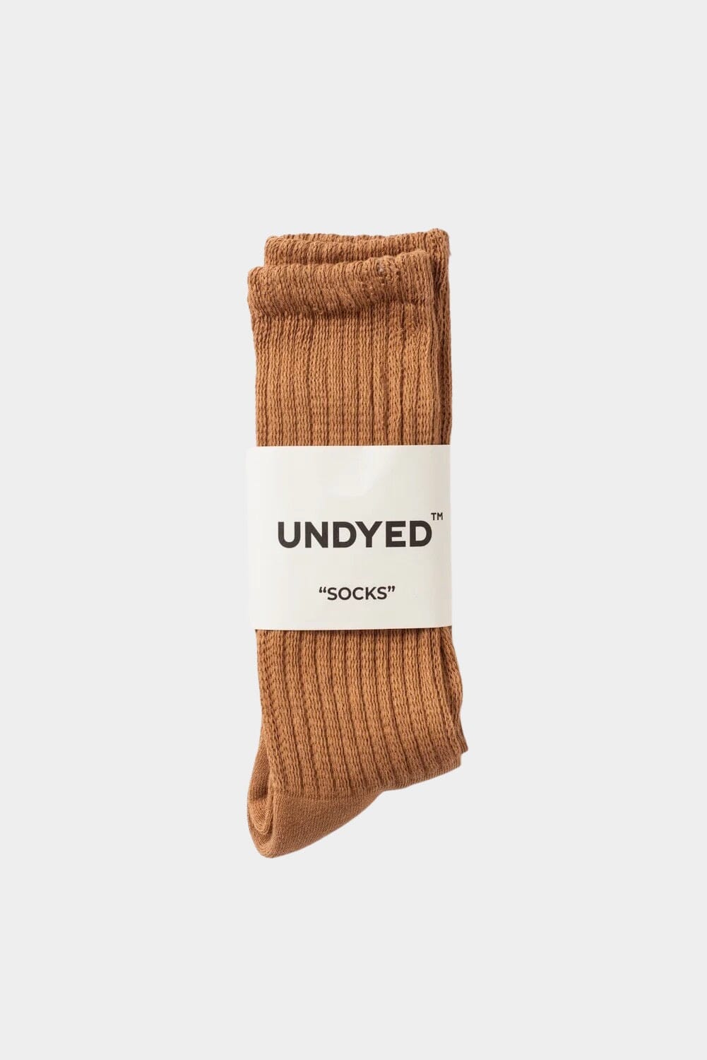 Ichi Antiquités - Undyed Ribbed Cotton Socks - Camel - Socks - YUCCA, boutique near me, cozy socks, Japanese socks.
