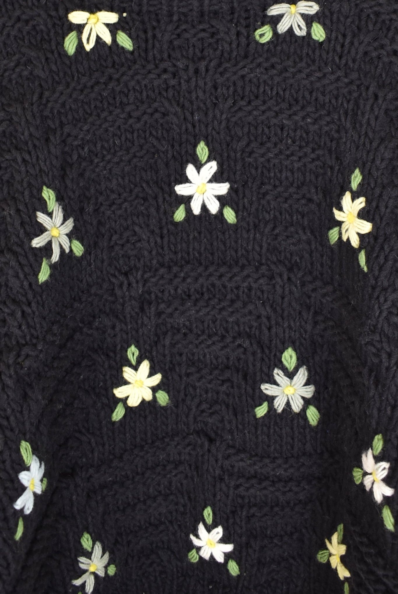 Ichi Antiquités - Wool Hand Knit Pullover - Black - Knitwear - YUCCA, at the moment clothes.