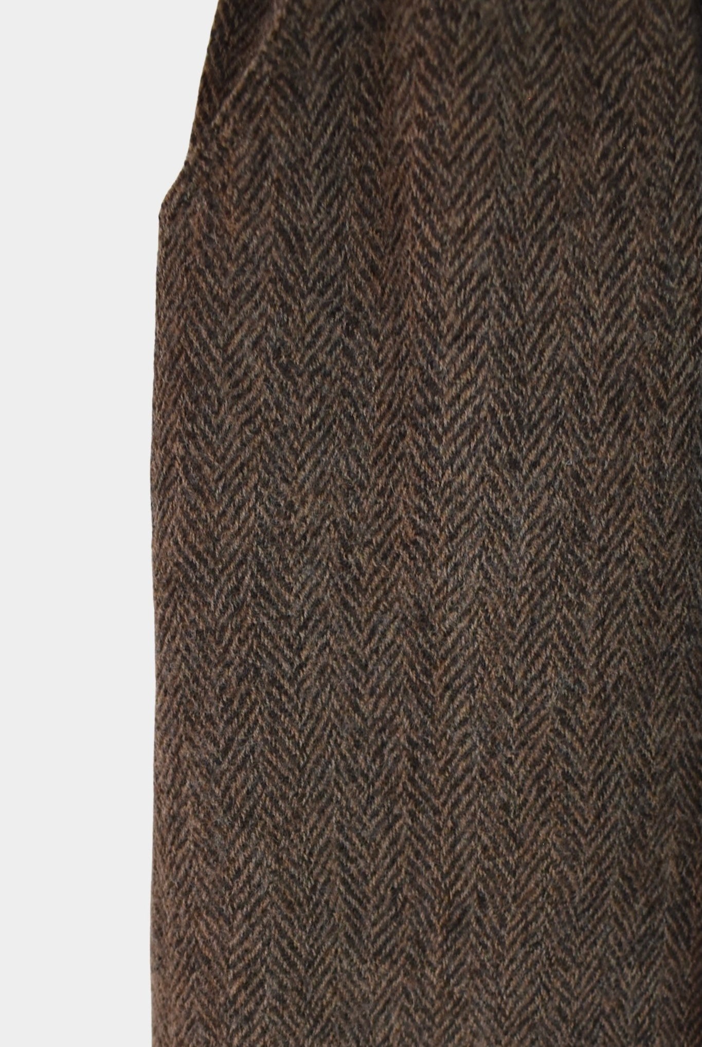 Ichi Antiquites - Wool Herringbone Pants - Brown - Pants - YUCCA, ageless fashion, Japanese clothing for women.