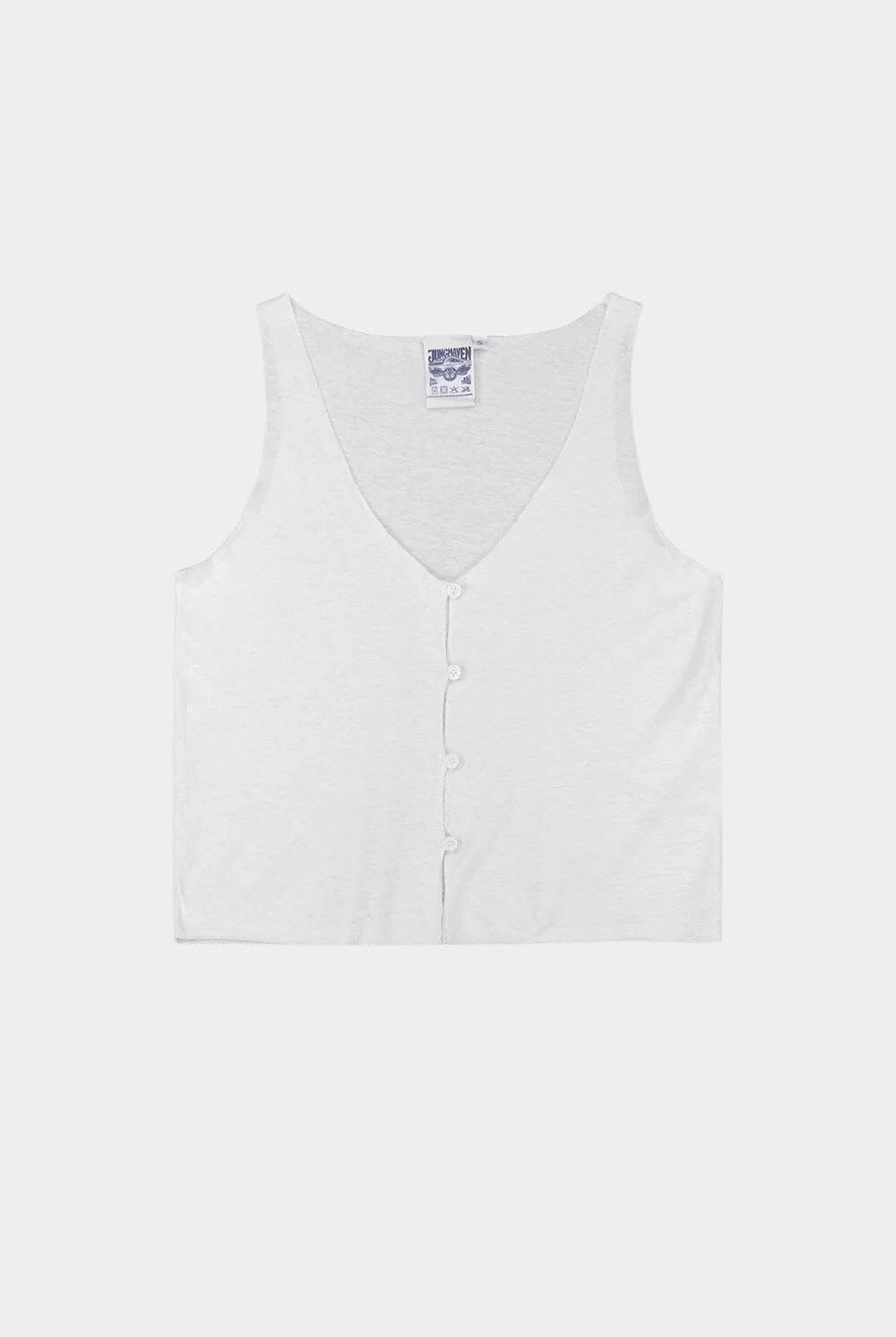 Jungmaven - Anacapa Vest - Washed White - Shirts & Tops - YUCCA, Boutiques denver, stylish tops for women.