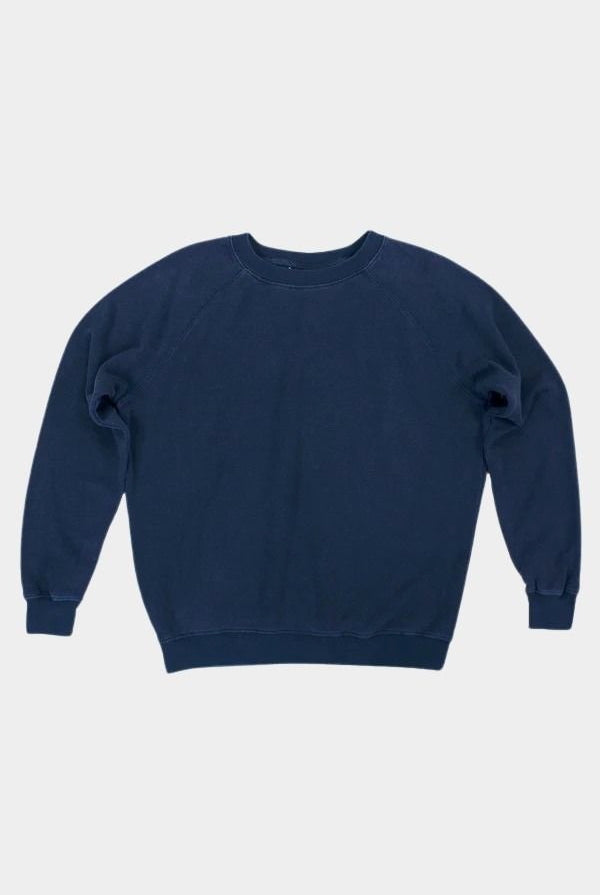 Jungmaven Bonfire Raglan Sweatshirt Navy heavyweight hemp organic cotton French terry crewneck Made in USA