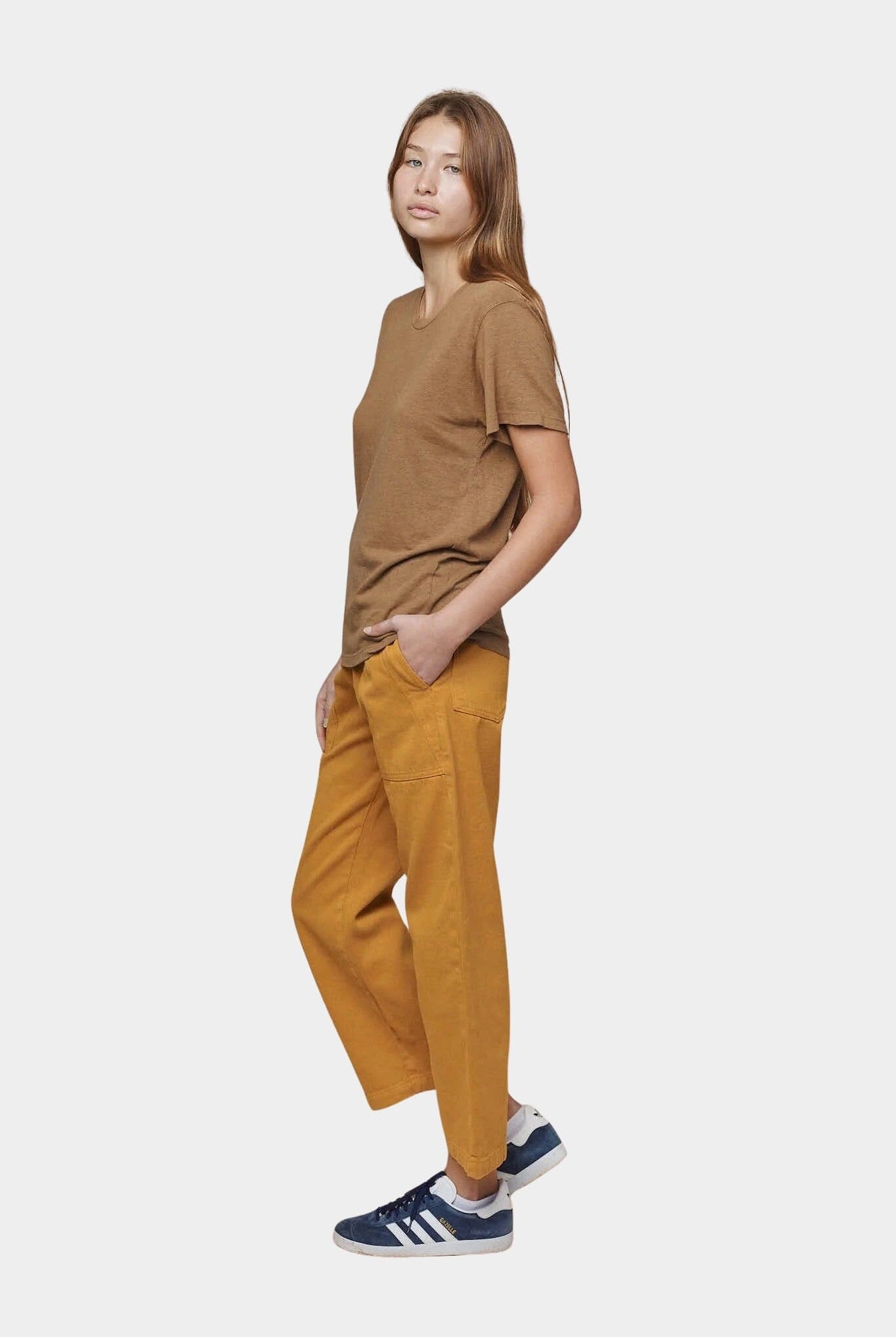 Jungmaven | Lorel Tee In Coyote - SHOP YUCCA Shirts & Tops JUNGMAVEN - YUCCA, Boutiques denver, stylish tops for women, cherry creek boutique, high quality casual tops.