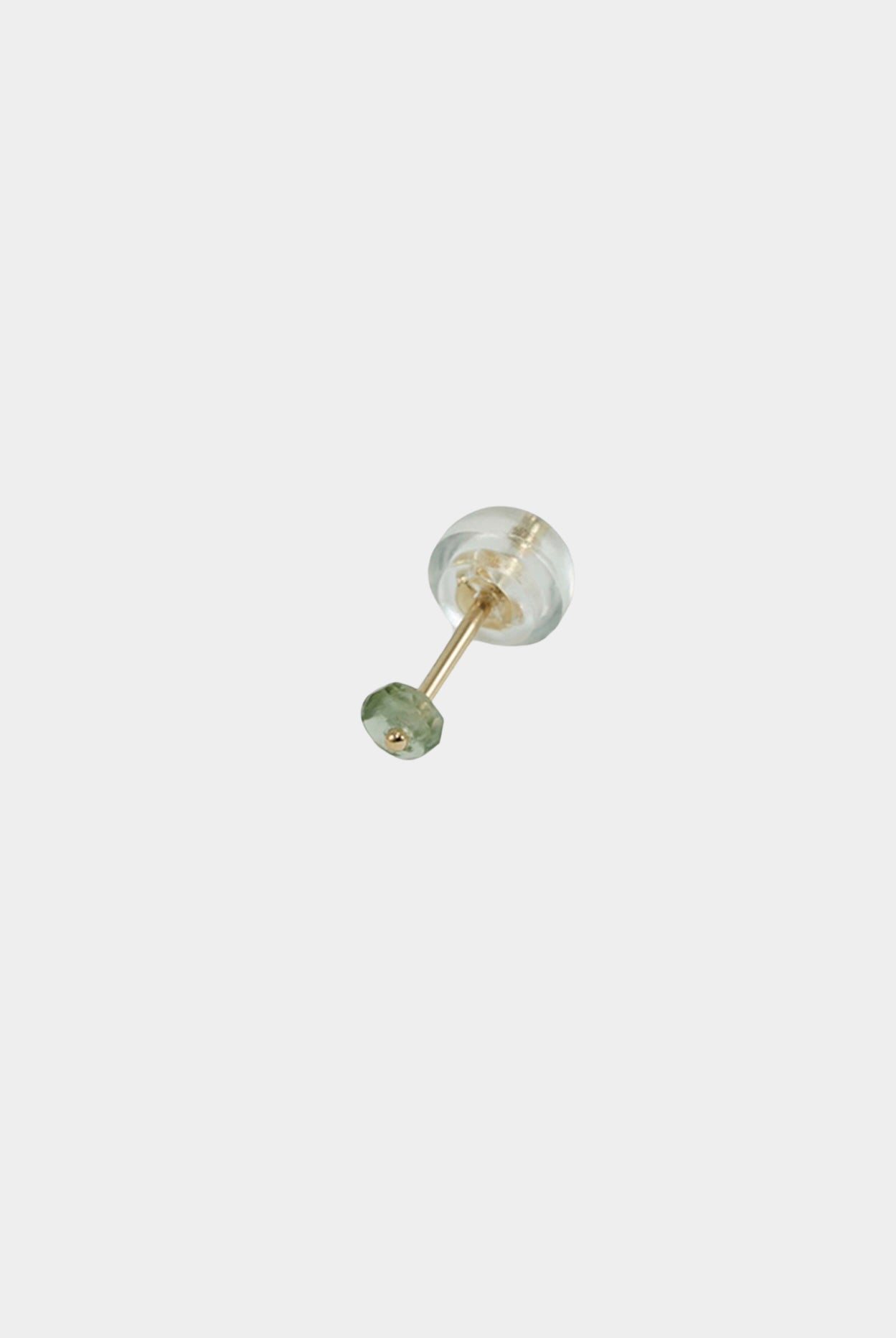 Gold gemstone stud earring with secure post backing and polished finish.