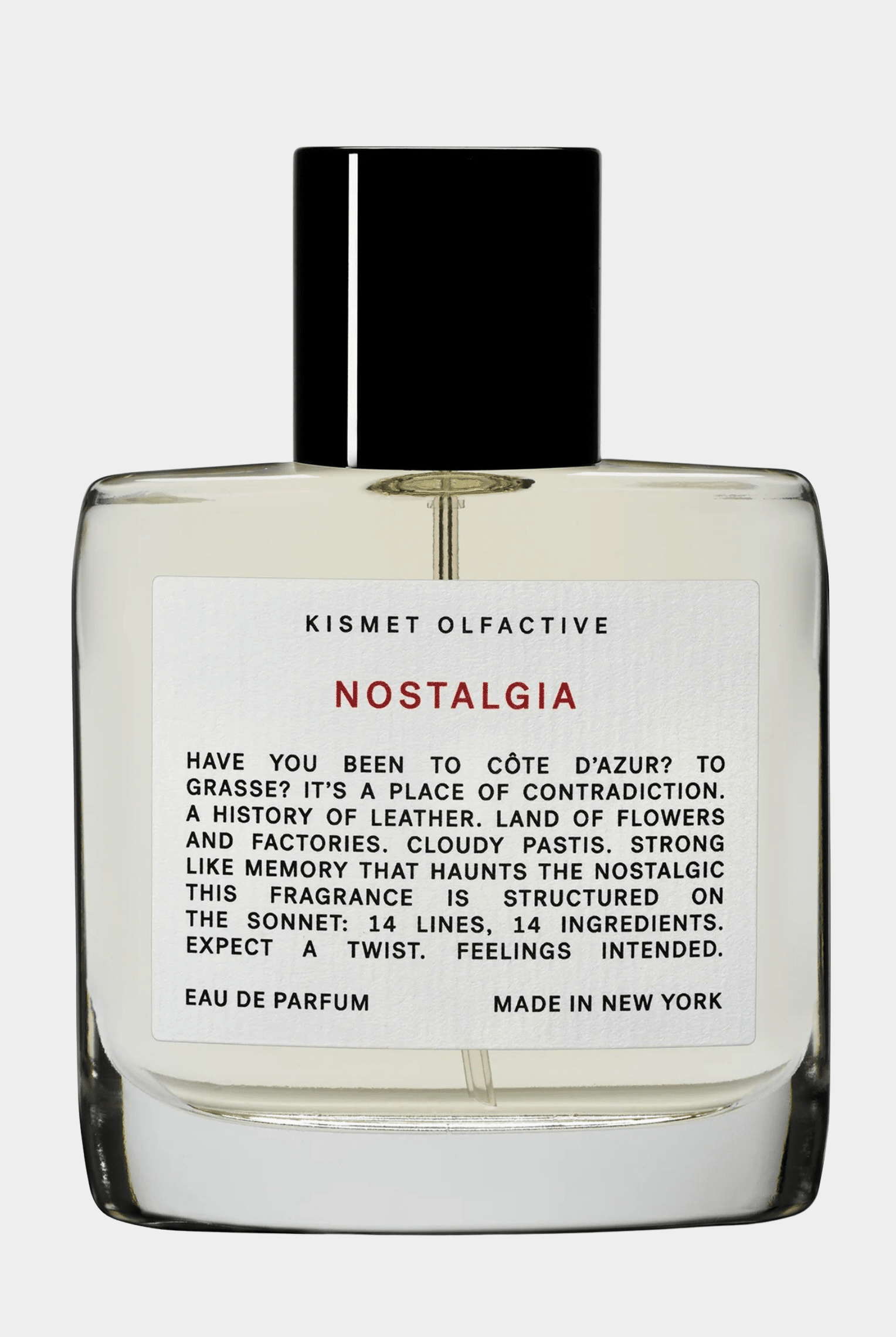 Kismet Olfactive - Nostalgia - 50ML - Perfume & Cologne - YUCCA, unisex fragrance, unique perfume, niche fragrance.