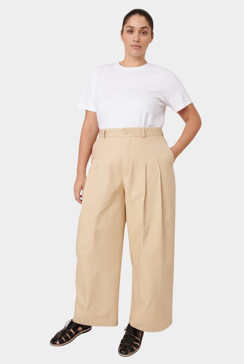 Kowtow - Arch Pant - Dune - Pants - YUCCA, Women’s clothing store Denver, clothing boutiques near me, women’s elevated pants.