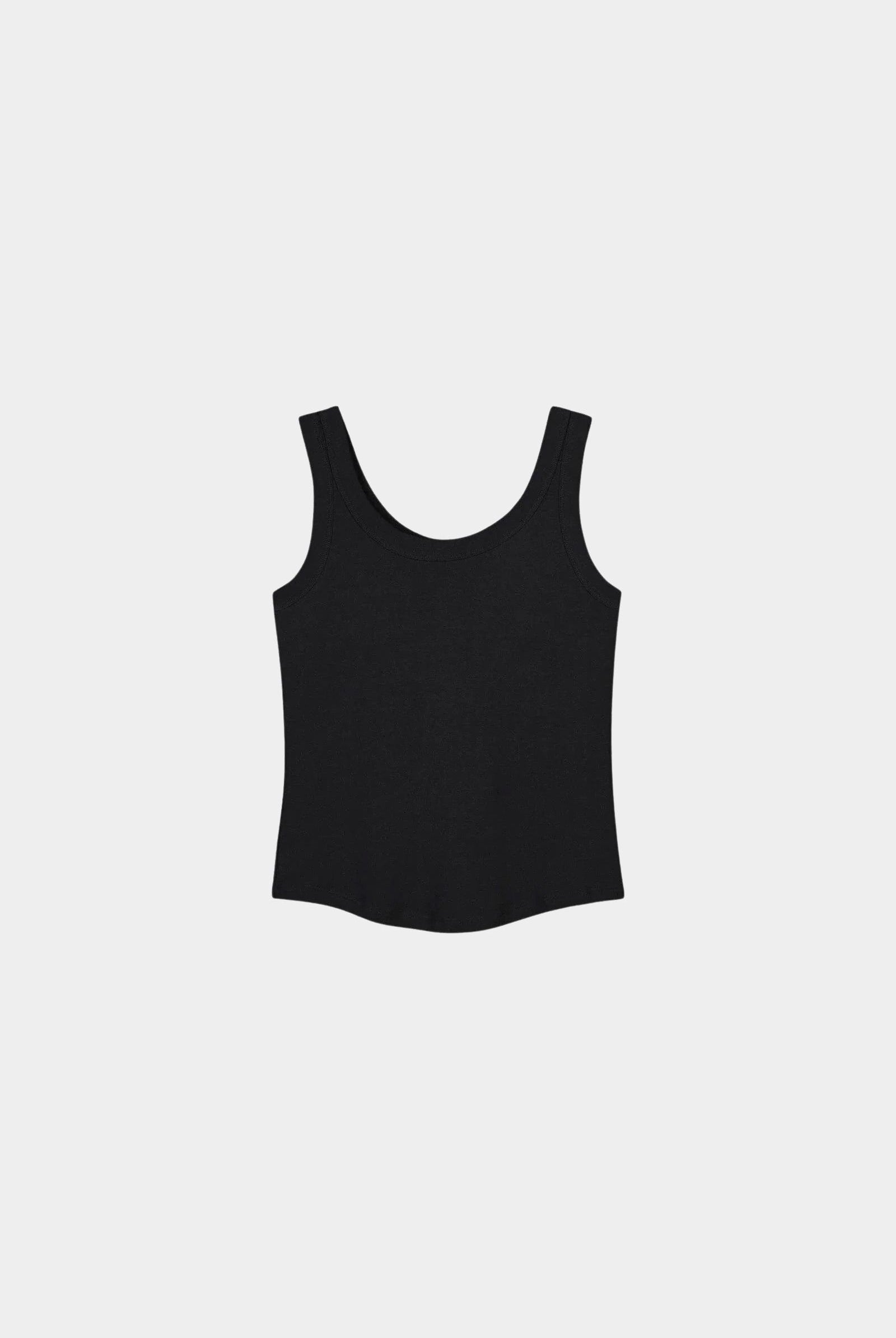 Kowtow Everyday Tank in black, flat lay front view