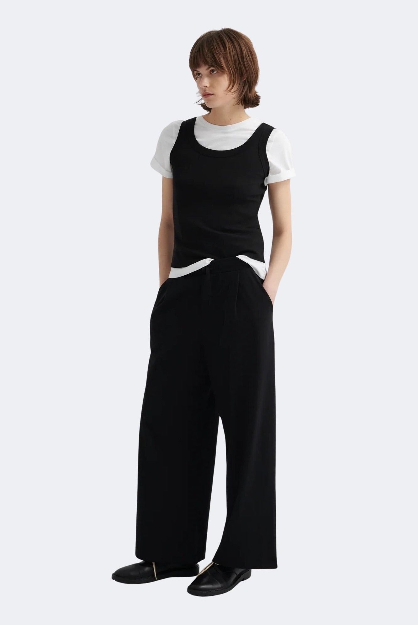 Kowtow - Everyday Singlet - Black - Tank Top - YUCCA, Boutiques Denver, stylish tops for women, high quality casual tops.
