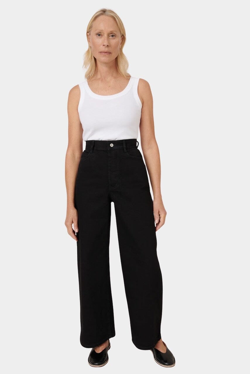 Kowtow | Sailor Jeans In Black - SHOP YUCCA Pants KOWTOW - YUCCA, Best boutique shopping in Denver, boutiques Denver, high end denim jeans online, capsule wardrobe, shop local Denver.