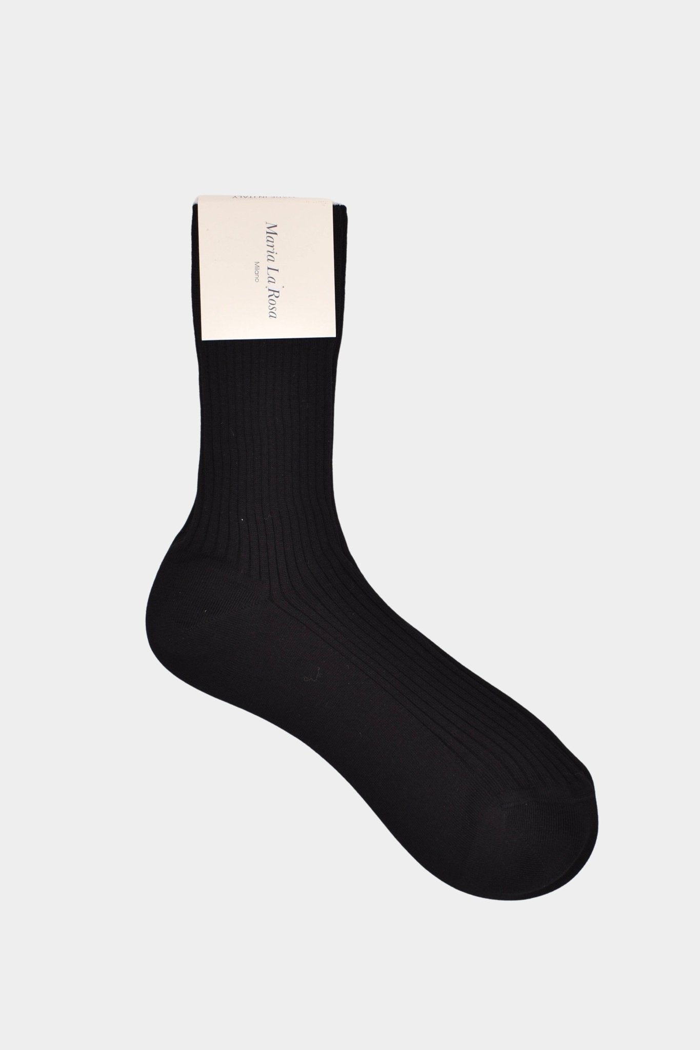 Maria La Rosa - Bio Cotton Socks - Black - Socks - YUCCA, boutique near me, cozy socks, unique socks, Italian socks.