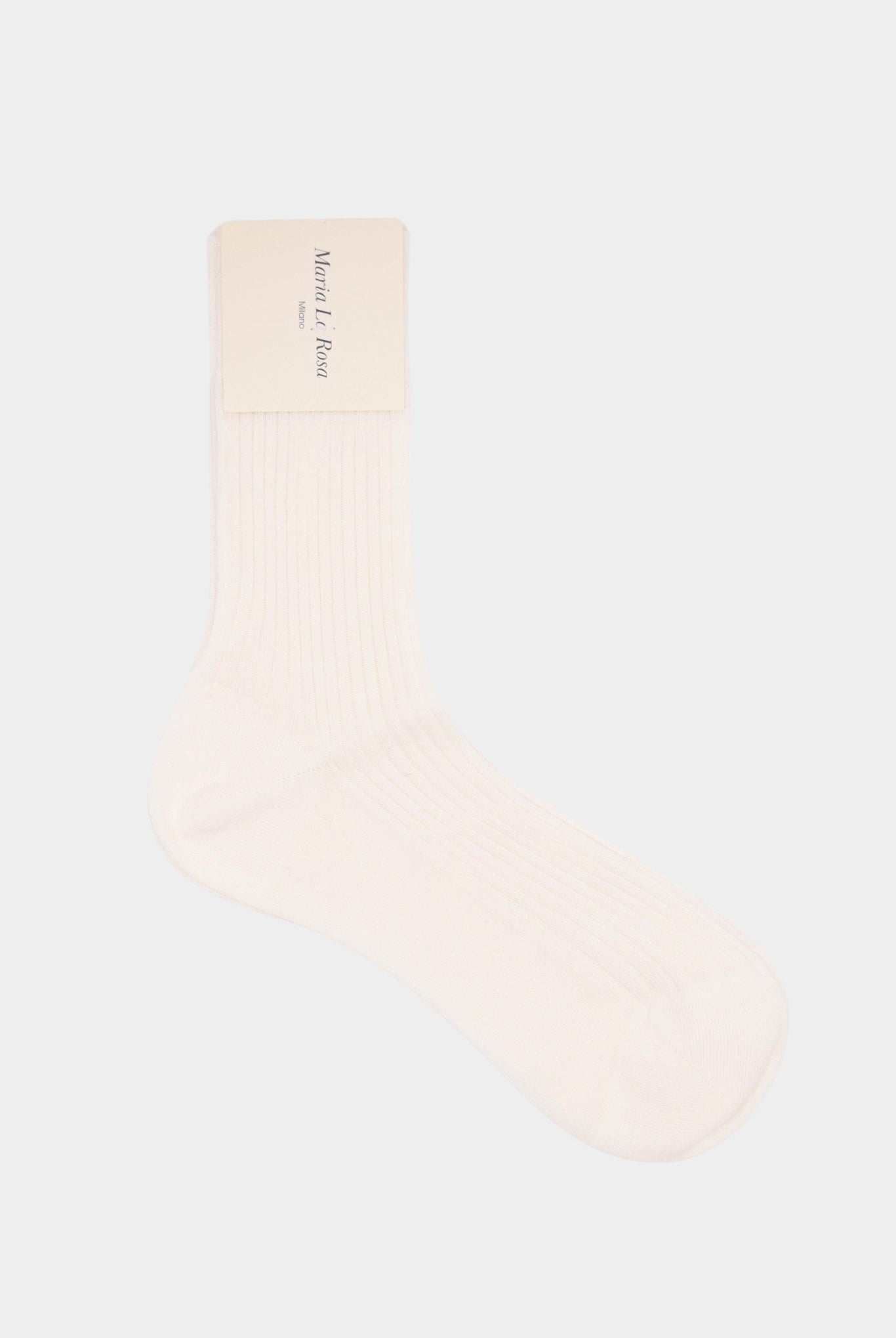 Maria La Rosa - Bio Cotton Socks - White - Socks - YUCCA, boutique near me, cozy socks, unique socks, Italian socks.