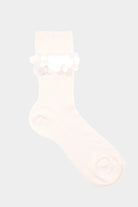 Maria La Rosa | One Ribbed Carnival Socks In White - SHOP YUCCA Socks MARIA LA ROSA - YUCCA, boutique near me, boutique stores near me, cozy socks, unique socks, Italian socks.