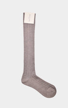 MARIA LA ROSA - Bio Cotton College Socks - Sabbia Melange - Socks - YUCCA, cozy socks, unique socks, Italian socks.