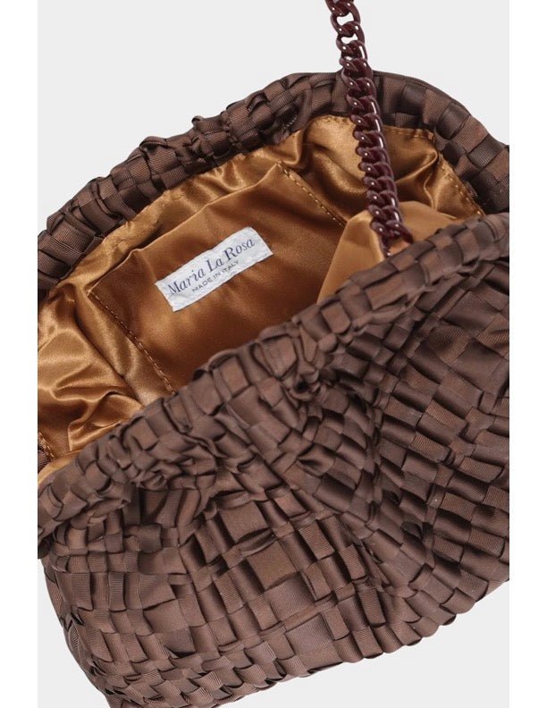 MARIA LA ROSA - Mini Game - Dark Brown - Bags - YUCCA, women’s online leather bags, minimalist leather bags, Italian bags.