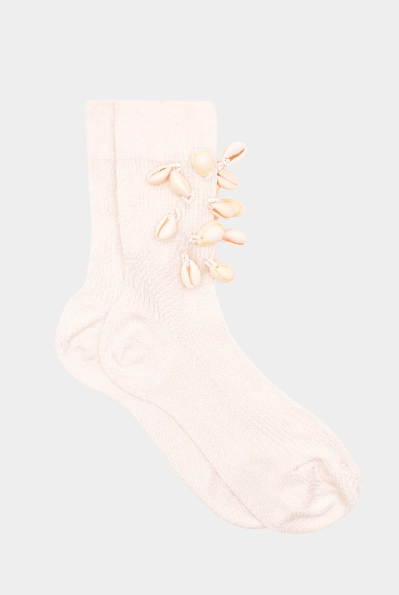 Maria La Rosa | Ocean Socks In Off White - SHOP YUCCA Socks MARIA LA ROSA - YUCCA, boutique near me, boutique stores near me, cozy socks, unique socks, Italian socks.