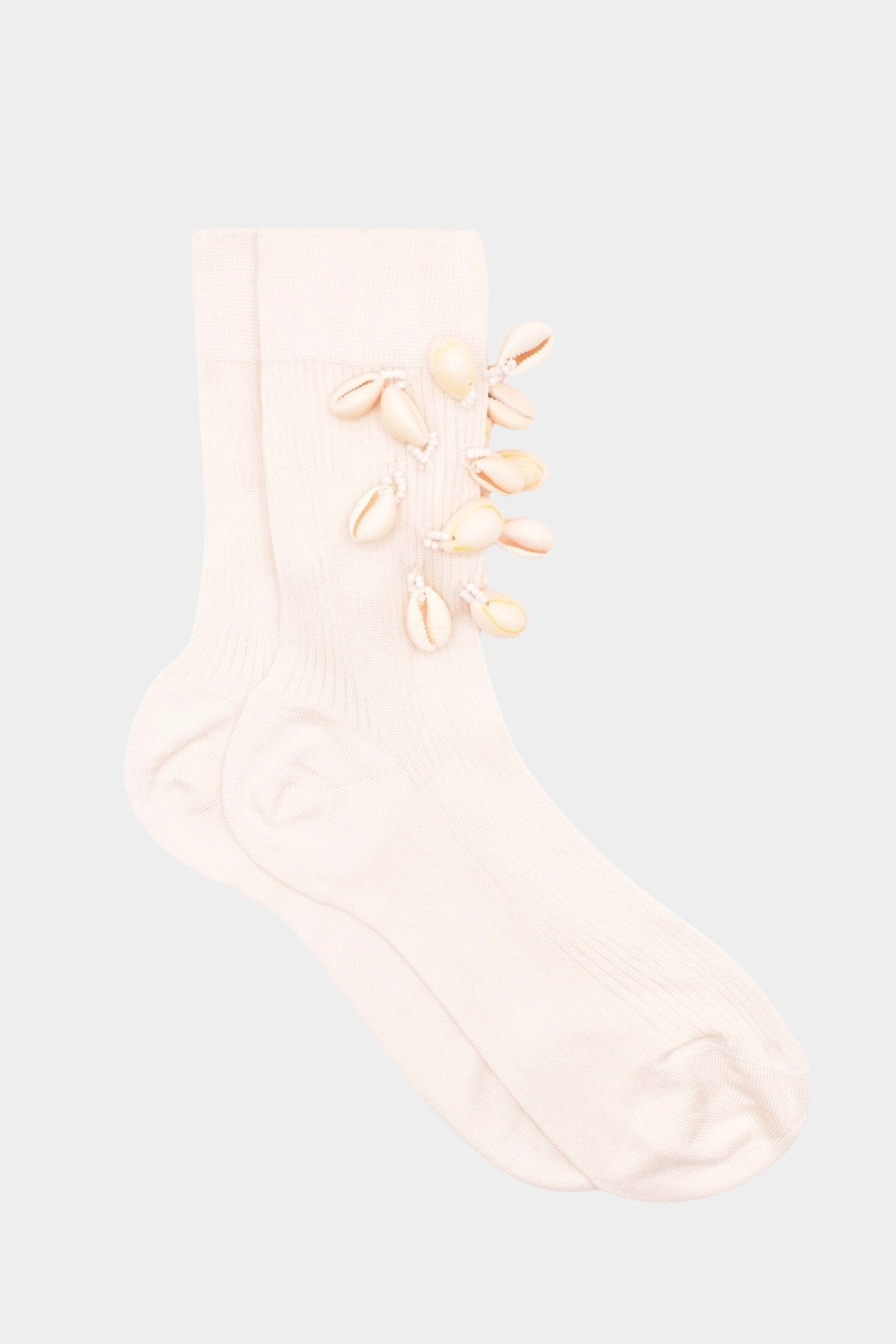 Maria La Rosa | Ocean Socks In Off White - SHOP YUCCA Socks MARIA LA ROSA - YUCCA, boutique near me, boutique stores near me, cozy socks, unique socks, Italian socks.