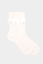 Maria La Rosa | One Ribbed Carnival Socks In White - SHOP YUCCA Socks MARIA LA ROSA - YUCCA, boutique near me, boutique stores near me, cozy socks, unique socks, Italian socks.