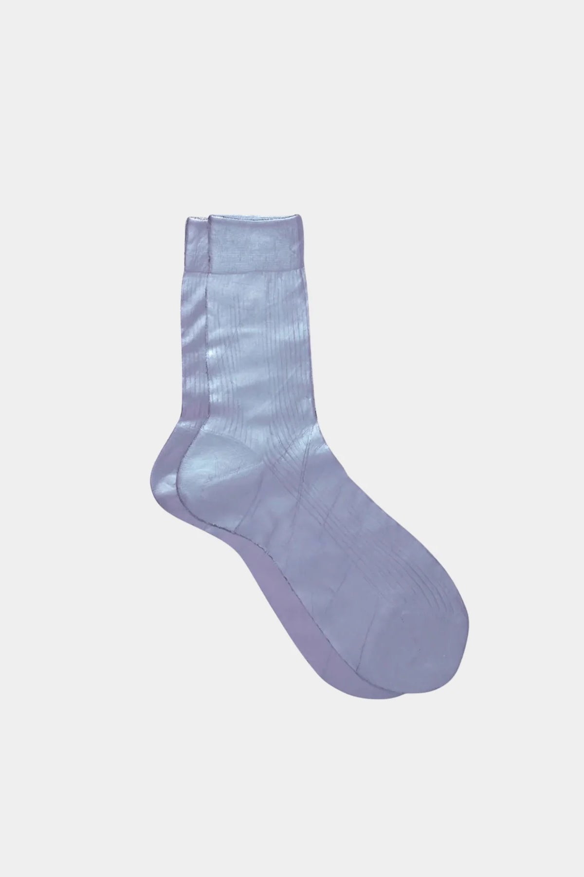 Maria La Rosa - One Ribbed Laminated Socks - Shanty - Socks - YUCCA, boutique near me, unique socks, Italian socks.