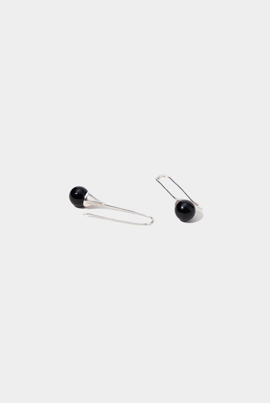 Maslo Jewelry - Collette Earrings - Black Onyx - Earrings - YUCCA, Denver boutique jewelry, sculptural modern accessories.