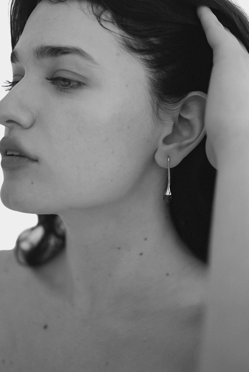 Maslo Jewelry - Collette Earrings - Black Onyx - Earrings - YUCCA, Denver boutique jewelry, sculptural modern accessories.