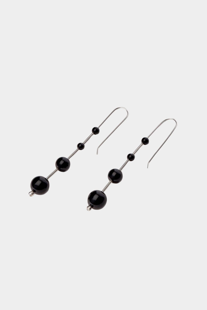 Maslo Jewelry - Idole Earrings - Black Onyx - Earrings - YUCCA, Denver boutique jewelry, sculptural minimalist accessories.