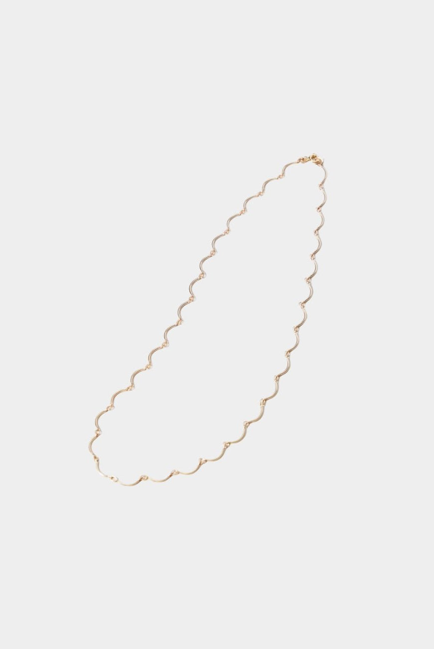 Maslo Jewelry - Scallop Necklace - Gold - Necklaces, YUCCA - Denver boutique jewelry, modern minimalist accessories.