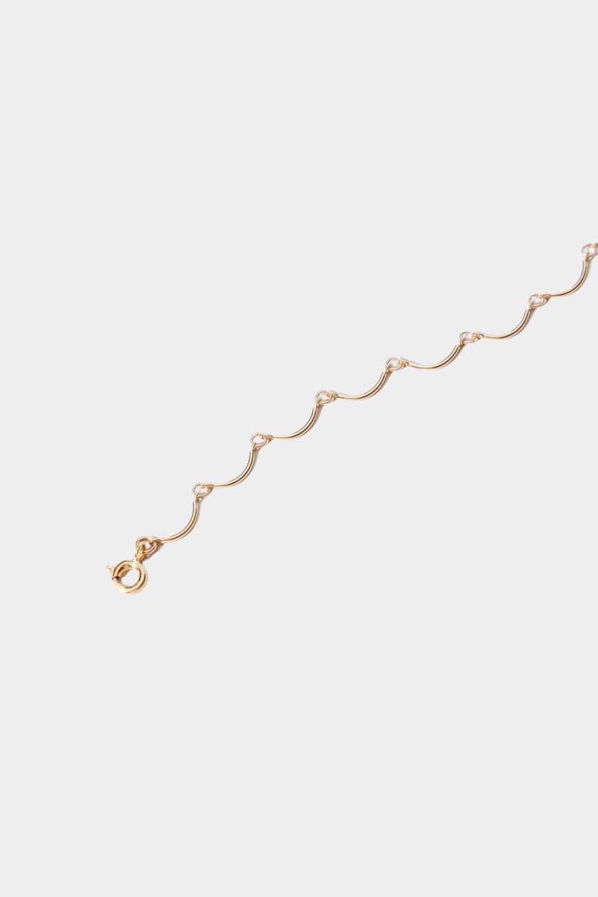 Maslo Jewelry - Scallop Bracelet - Gold, Bracelets - YUCCA, scalloped chain style, artistic minimalist jewelry Denver.
