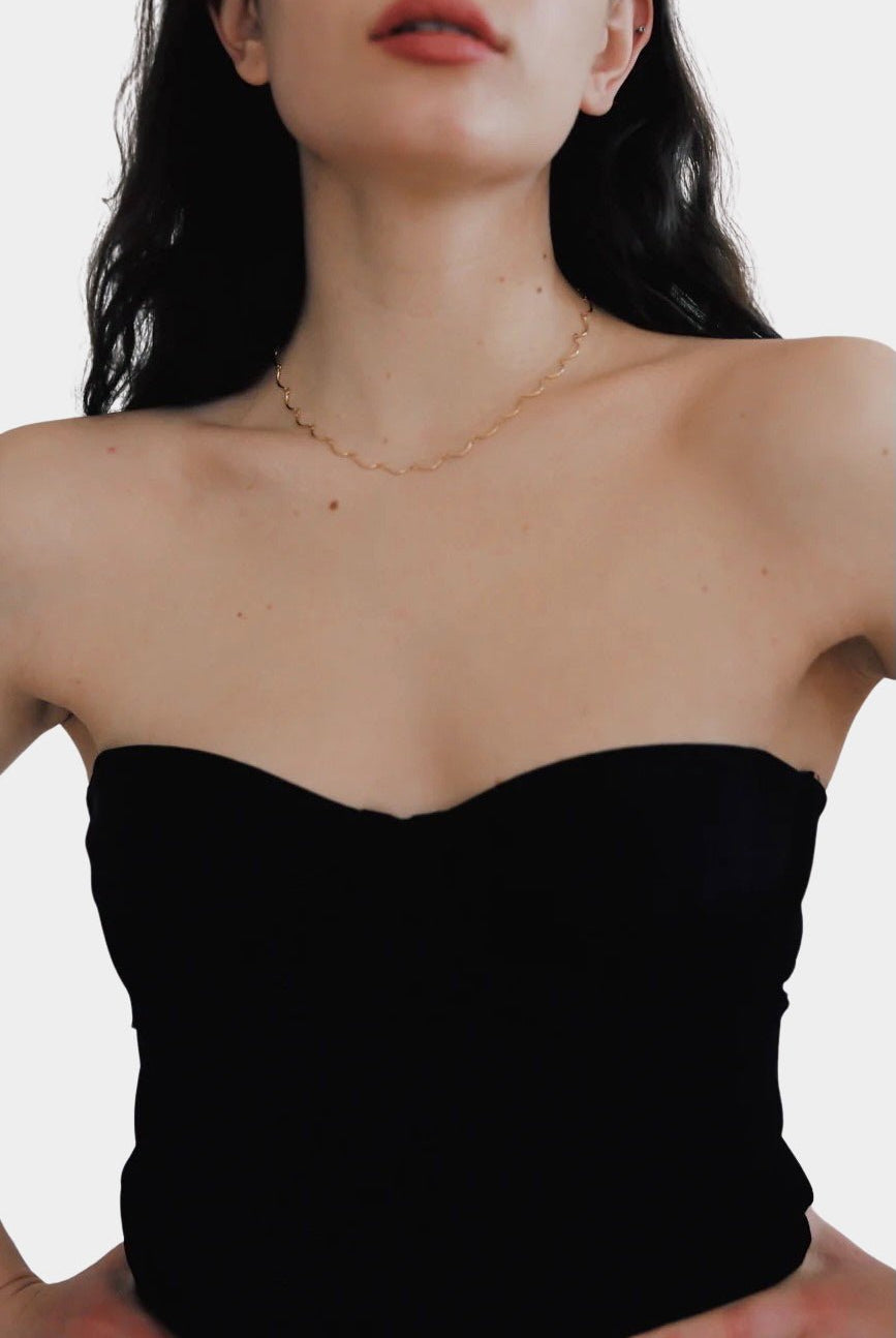 Maslo Jewelry - Scallop Necklace - Gold - Necklaces, YUCCA - Denver boutique jewelry, modern minimalist accessories.