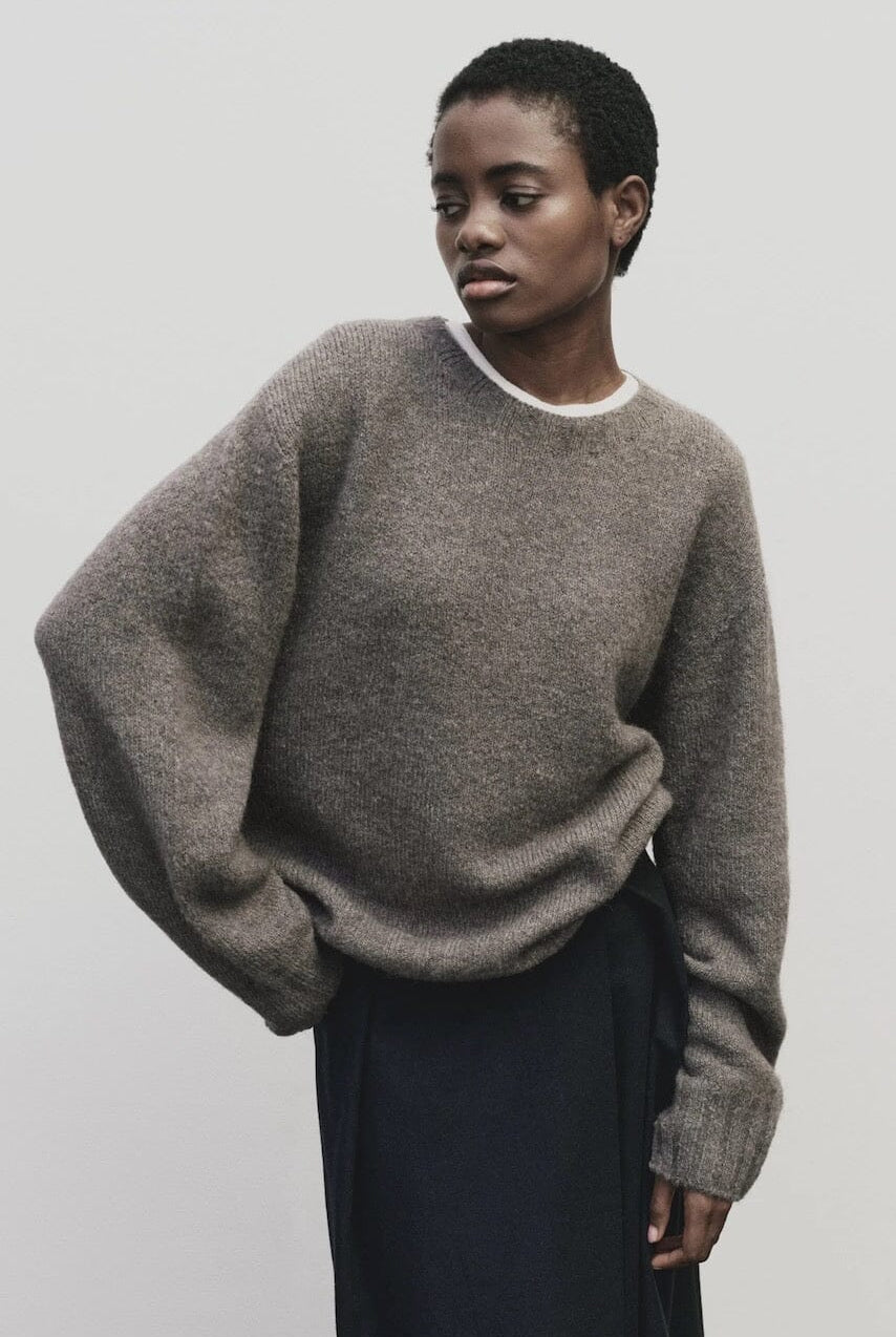 Mijeong Park - Alpaca Blend Wholegarment Knit - Gray - Sweater - YUCCA, Yucca store Denver, boutiques near me.