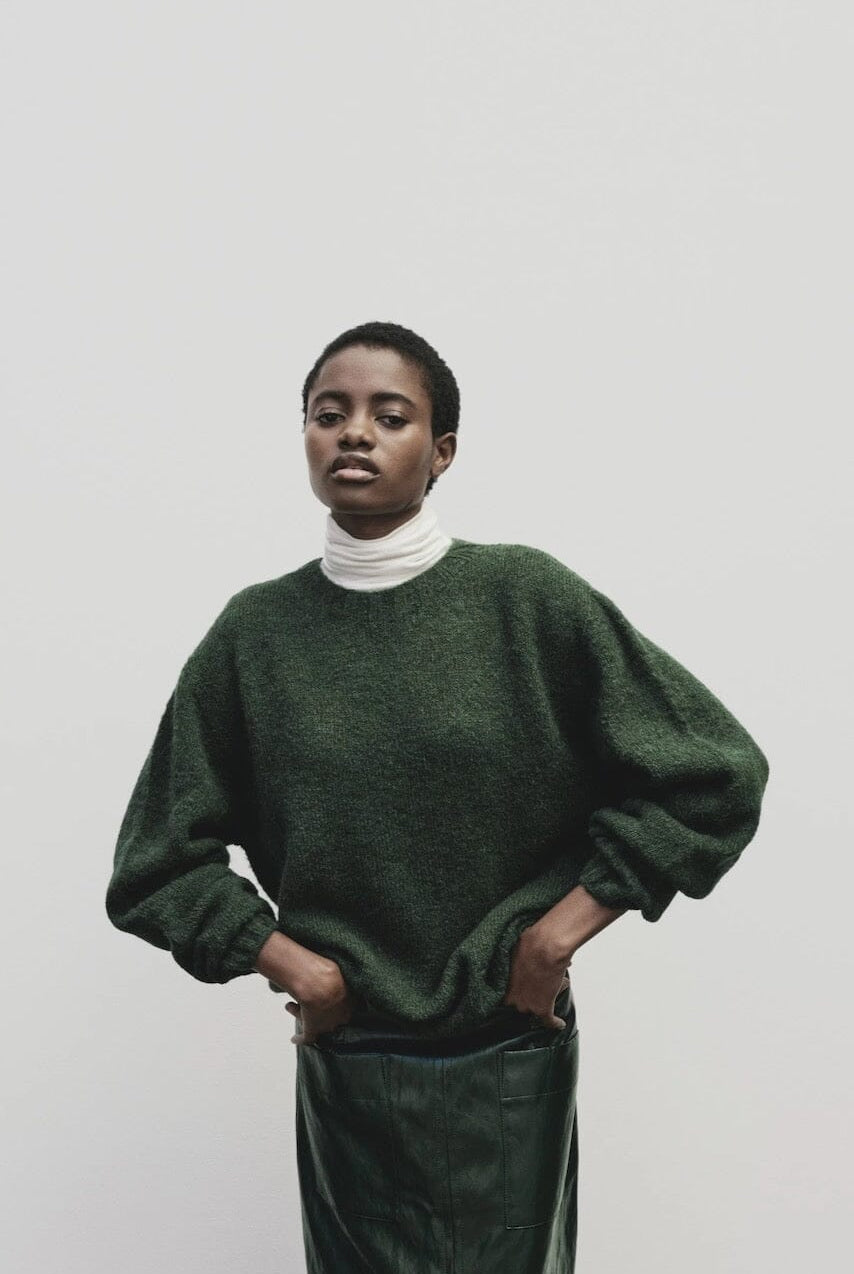 Mijeong Park - Alpaca Blend Wholegarment Knit - Green - Sweater - YUCCA, Yucca store Denver, boutiques near me.
