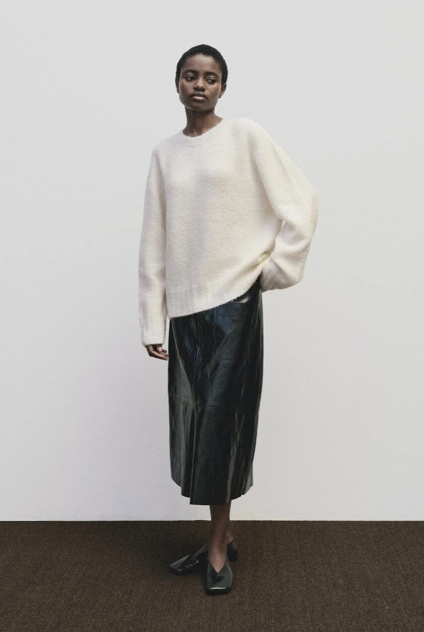 Mijeong Park - Alpaca Blend Wholegarment Knit - Ivory - Sweater - YUCCA, Yucca store Denver, women’s high quality knitwear.