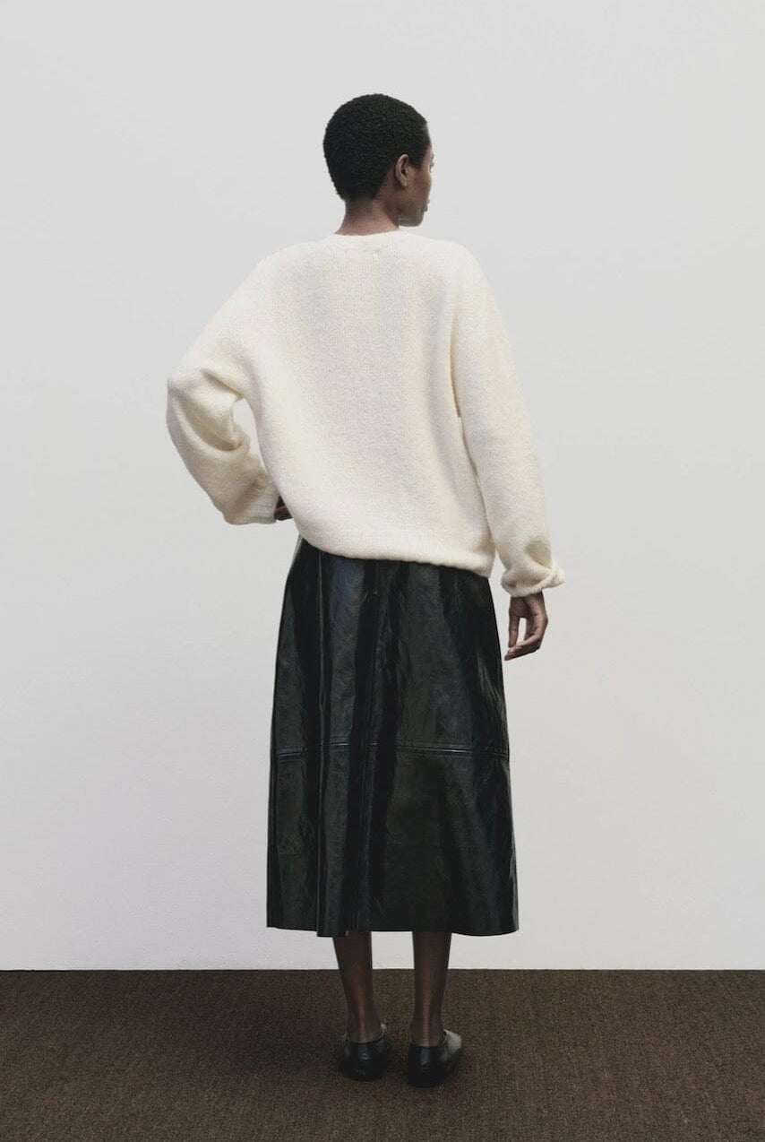 Mijeong Park - Alpaca Blend Wholegarment Knit - Ivory - Sweater- YUCCA, Yucca store Denver, women’s high quality knitwear.