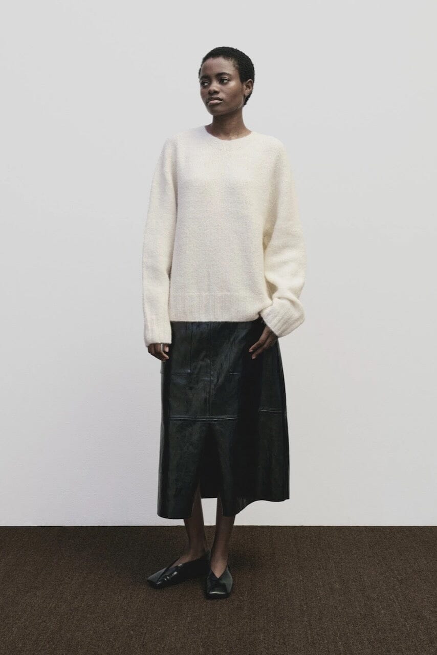 Mijeong Park - Alpaca Blend Wholegarment Knit - Ivory - Sweater- YUCCA, Yucca store Denver, women’s high quality knitwear.