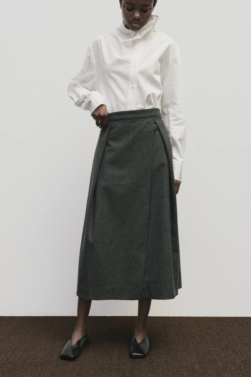 Mijeong Park - Asymmetric Cotton Shirt In White - Shirts & Tops - YUCCA - boutiques near me, women’s high quality tops.