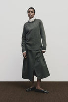 Mijeong Park - Asymmetric Cotton Shirt In White - Shirts & Tops - YUCCA - boutiques near me, women’s high quality tops.