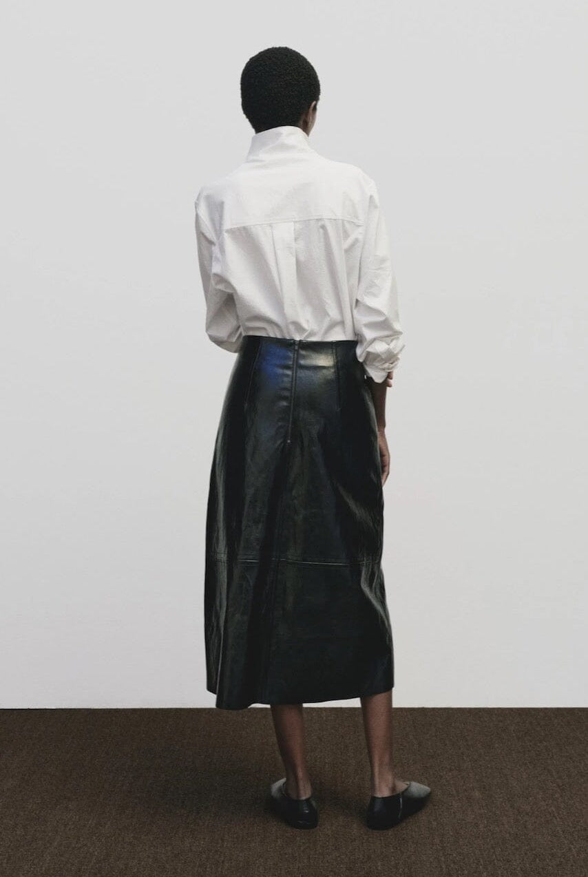 Mijeong Park - Asymmetric Cotton Shirt In White - Shirts & Tops - YUCCA - boutiques near me, women’s high quality tops.
