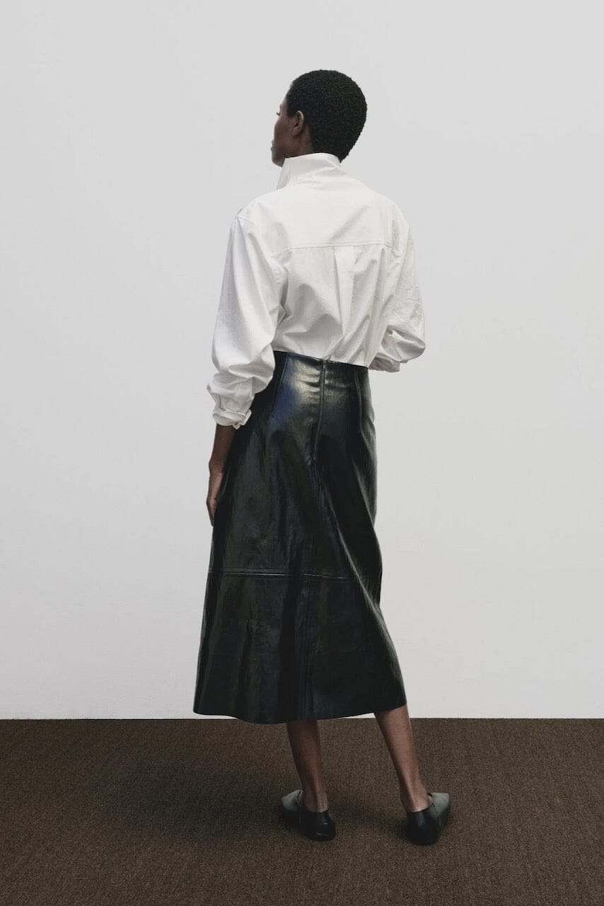 Mijeong Park - Asymmetric Cotton Shirt In White - Shirts & Tops - YUCCA - boutiques near me, women’s high quality tops.