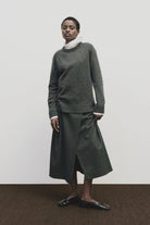 Mijeong Park - Cashmere Blend Crewneck Knit - Gray - Sweater - YUCCA, Yucca store Denver, women’s clothing boutique near me.