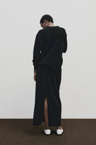 Mijeong Park - Cashmere Blend Knit Midi Skirt - Black - Skirts - YUCCA, Women’s clothing store Denver, shop local.