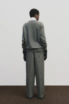 Mijeong Park - Cashmere Blend V-Neck Knit - Gray - Sweater - YUCCA, boutiques near me, women’s high quality knitwear.