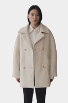 MIJEONG PARK - Wool & Alpaca Blend Boucle Coat - Cream - SHOP YUCCA Jackets & Coats - MIJEONG PARK - YUCCA, Women’s clothing store Denver, women’s clothing website, women’s high quality jackets, women’s high quality coats, women’s high quality outerwear.