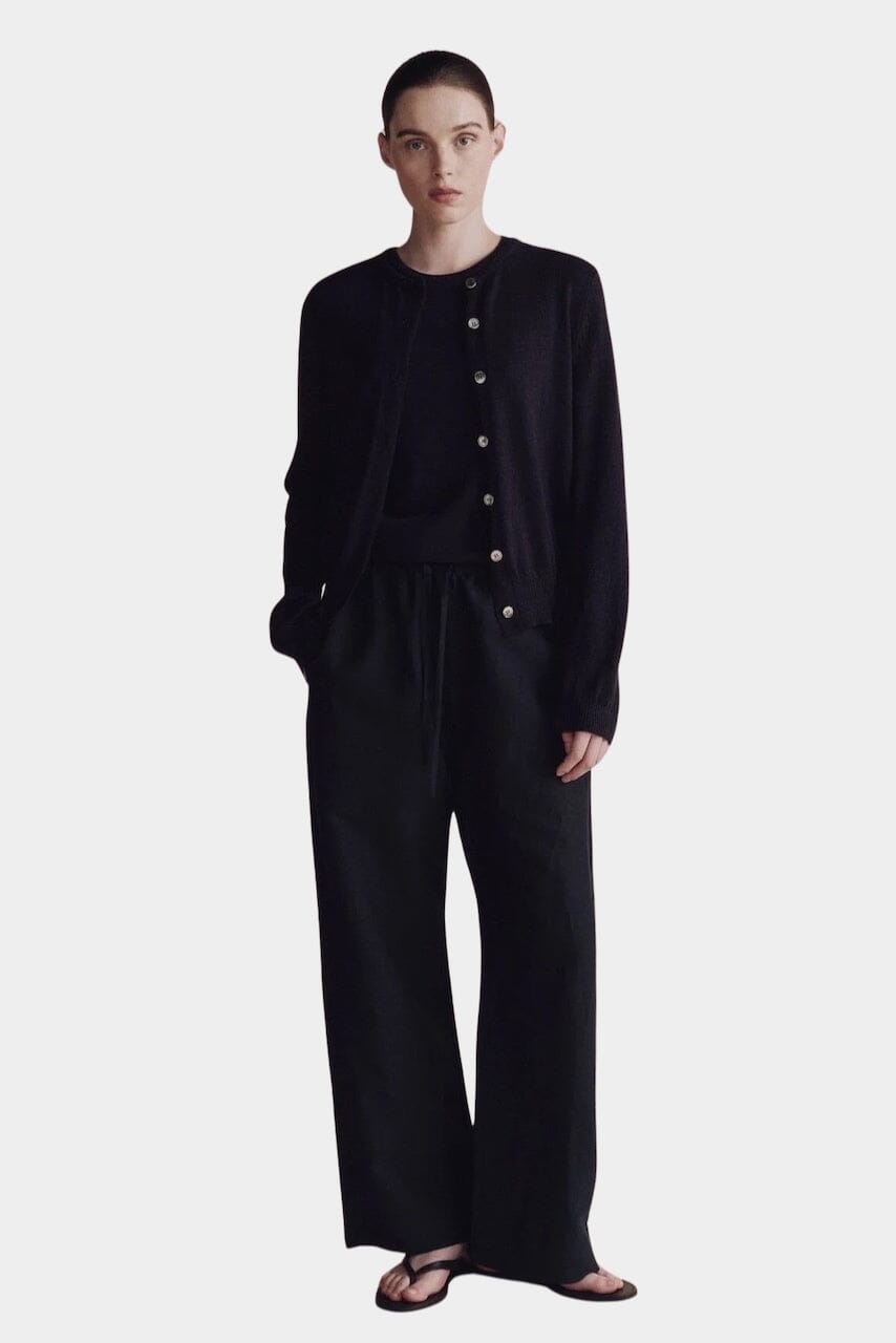 Mijeong Park | Cotton Blend Cardigan in Navy - SHOP YUCCA Cardigan MIJEONG PARK - YUCCA, Yucca store Denver, women’s clothing boutique near me, high quality capsule wardrobe, boutiques near me, women’s high quality tops.