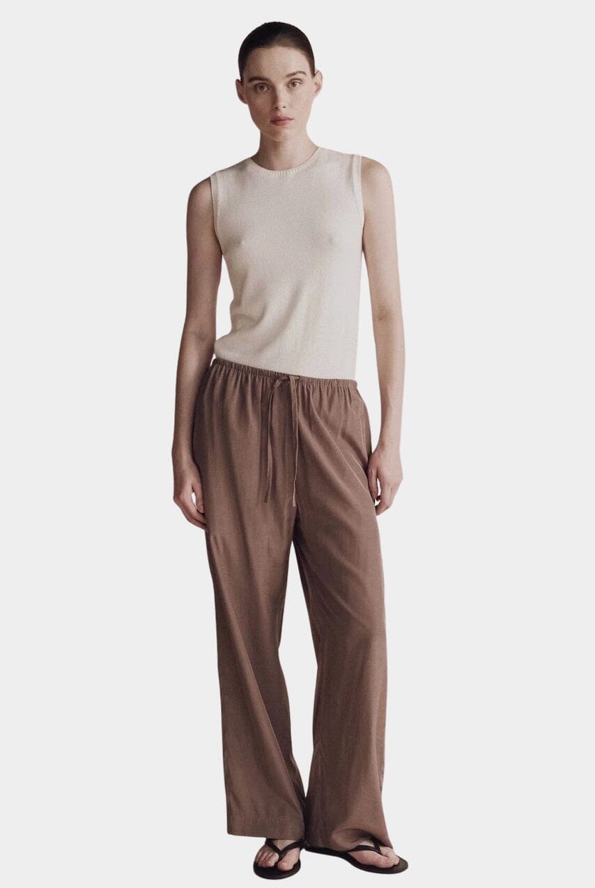 Mijeong Park - Cotton Blend Sleeveless Knit Top - Ivory - Shirts & Tops - YUCCA, boutiques near me, womens high quality tops.