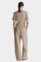 Mijeong Park | Cotton Tencel Ribbed Shirt In Light Khaki - SHOP YUCCA Shirts & Tops MIJEONG PARK - YUCCA, Yucca store Denver, women’s clothing boutique near me, high quality capsule wardrobe, boutiques near me, women’s high quality tops.